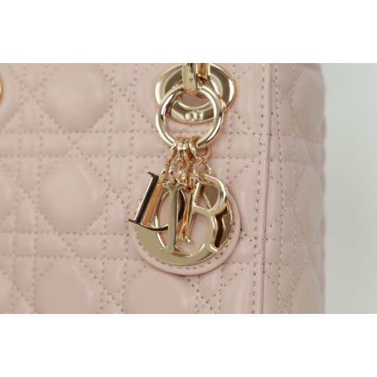Replica Dior Mini Lady Dior Bag Cannage Beige 