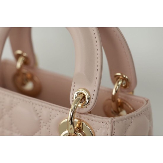 Replica Dior Mini Lady Dior Bag Cannage Beige 