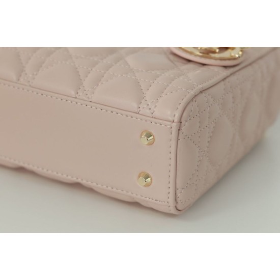 Replica Dior Mini Lady Dior Bag Cannage Beige 