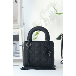 Replica Dior Mini Lady Dior Bag Cannage Black