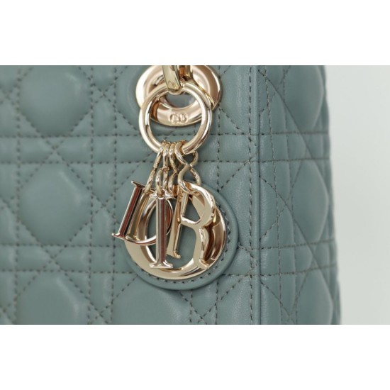 Replica Dior Mini Lady Dior Bag Cannage Blue