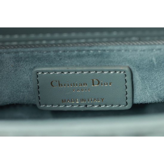 Replica Dior Mini Lady Dior Bag Cannage Blue