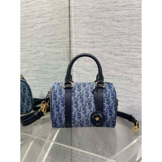 Replica Dior Groove 20 Bag Blue Denim Dior Oblique Jacquard