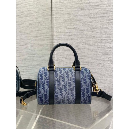 Replica Dior Groove 20 Bag Blue Denim Dior Oblique Jacquard