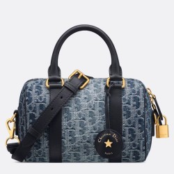 Replica Dior Groove 20 Bag Blue Denim Dior Oblique Jacquard