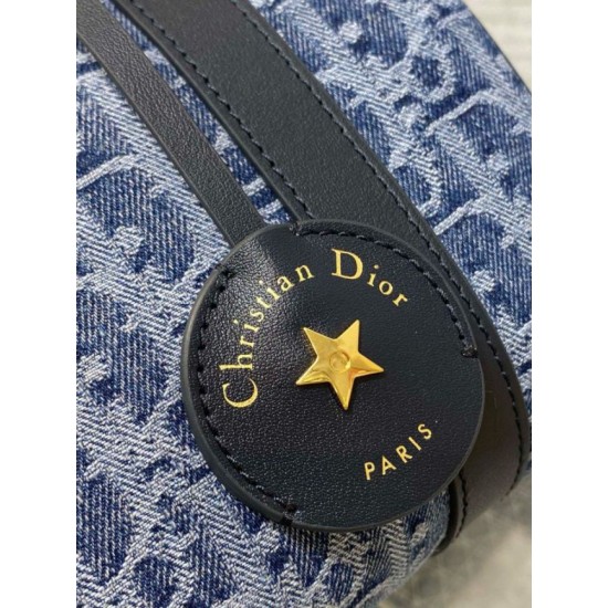 Replica Dior Groove 20 Bag Blue Denim Dior Oblique Jacquard