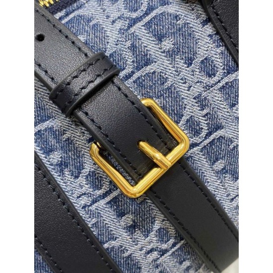 Replica Dior Groove 20 Bag Blue Denim Dior Oblique Jacquard