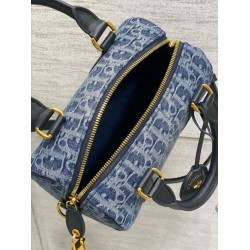 Replica Dior Groove 20 Bag Blue Denim Dior Oblique Jacquard
