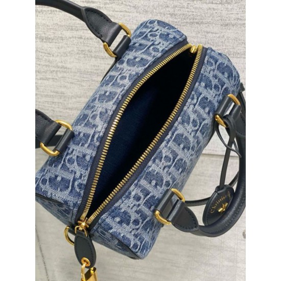 Replica Dior Groove 20 Bag Blue Denim Dior Oblique Jacquard