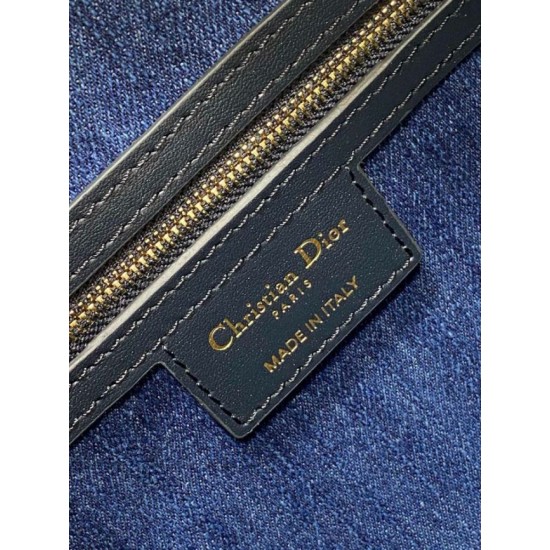 Replica Dior Groove 20 Bag Blue Denim Dior Oblique Jacquard