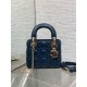 Replica Dior Lady Dior Mini Bag with Chain Cannage Navy Blue Replica Dior Lady Dior Mini Bag with Chain Cannage Navy Blue