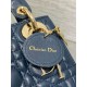 Replica Dior Lady Dior Mini Bag with Chain Cannage Navy Blue Replica Dior Lady Dior Mini Bag with Chain Cannage Navy Blue
