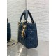Replica Dior Lady Dior Mini Bag with Chain Cannage Navy Blue Replica Dior Lady Dior Mini Bag with Chain Cannage Navy Blue