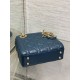 Replica Dior Lady Dior Mini Bag with Chain Cannage Navy Blue Replica Dior Lady Dior Mini Bag with Chain Cannage Navy Blue