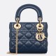 Replica Dior Lady Dior Mini Bag with Chain Cannage Navy Blue Replica Dior Lady Dior Mini Bag with Chain Cannage Navy Blue