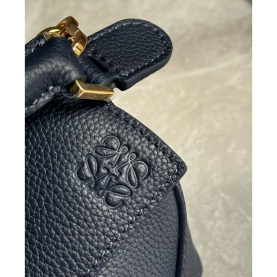 Replica Loewe Puzzle Mini Bag Navy Blue Grained Calfskin