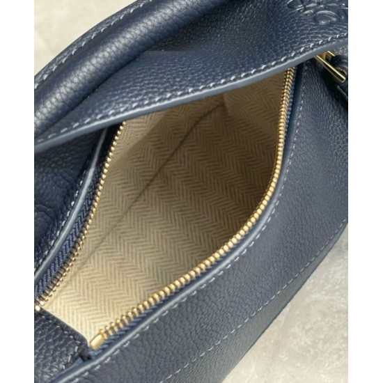 Replica Loewe Puzzle Mini Bag Navy Blue Grained Calfskin