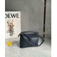 Replica Loewe Puzzle Mini Bag Navy Blue Grained Calfskin