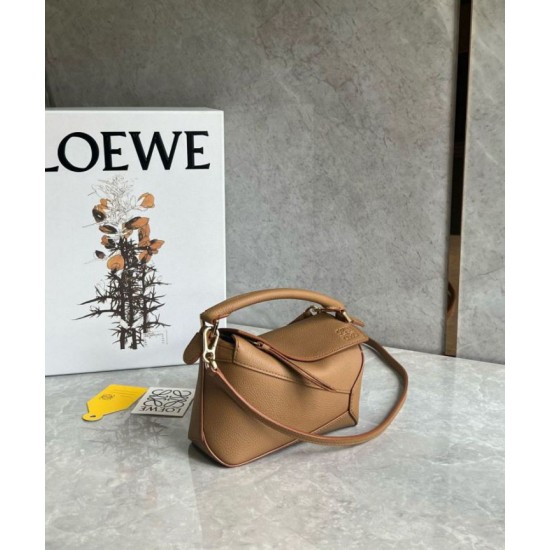 Replica Loewe Puzzle Mini Bag Toffee Grained Calfskin