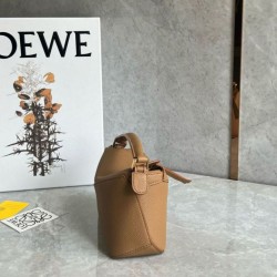 Replica Loewe Puzzle Mini Bag Toffee Grained Calfskin