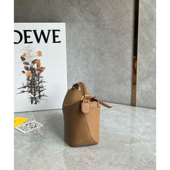 Replica Loewe Puzzle Mini Bag Toffee Grained Calfskin
