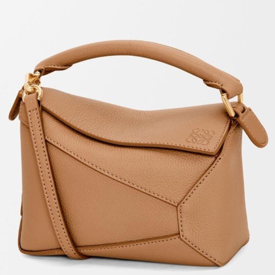 Replica Loewe Puzzle Mini Bag Toffee Grained Calfskin