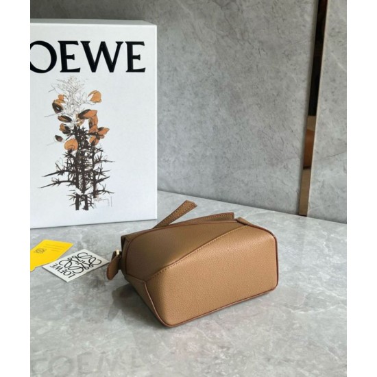 Replica Loewe Puzzle Mini Bag Toffee Grained Calfskin
