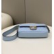 Replica Fendi Medium Baguette Bag FF Nappa Blue