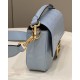 Replica Fendi Medium Baguette Bag FF Nappa Blue