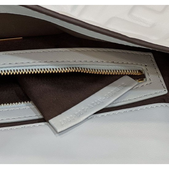 Replica Fendi Medium Baguette Bag FF Nappa Blue
