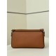 Replica Fendi Medium Baguette Selleria bag with 612 hand-sewn topstitche Brown