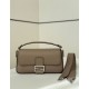 Replica Fendi Medium Baguette Selleria bag with 612 hand-sewn topstitche Gray