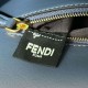Replica Fendi Medium Baguette Selleria bag with 612 hand-sewn topstitche Blue