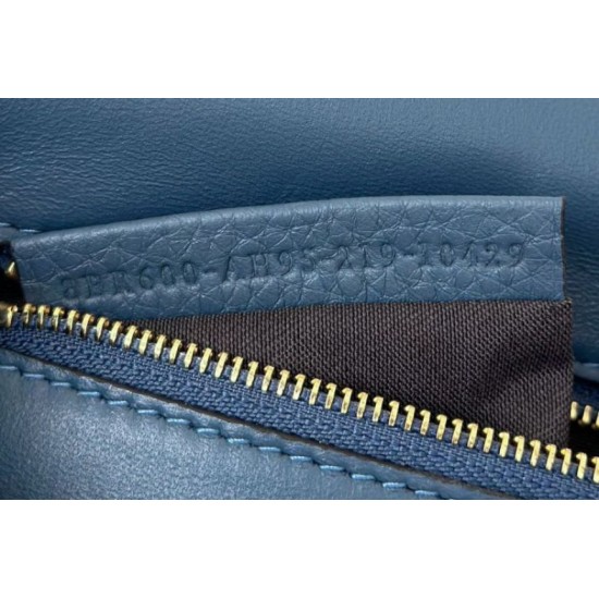 Replica Fendi Medium Baguette Selleria bag with 612 hand-sewn topstitche Blue