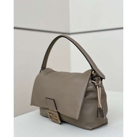 Replica Fendi Mamma Baguette Medium Bag Nappa Gray