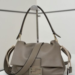 Replica Fendi Mamma Baguette Medium Bag Nappa Gray