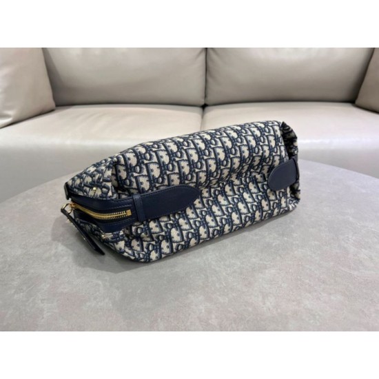 Replica Dior Small/Medium D-Journey Bag Dior Oblique Jacquard Blue