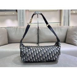 Replica Dior Small/Medium D-Journey Bag Dior Oblique Jacquard Blue