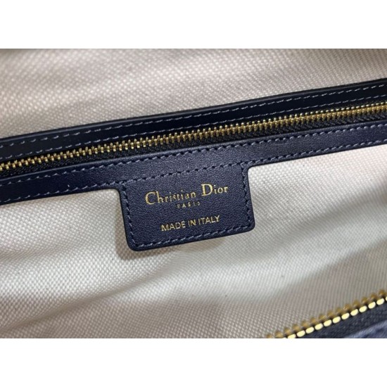 Replica Dior Small/Medium D-Journey Bag Dior Oblique Jacquard Blue