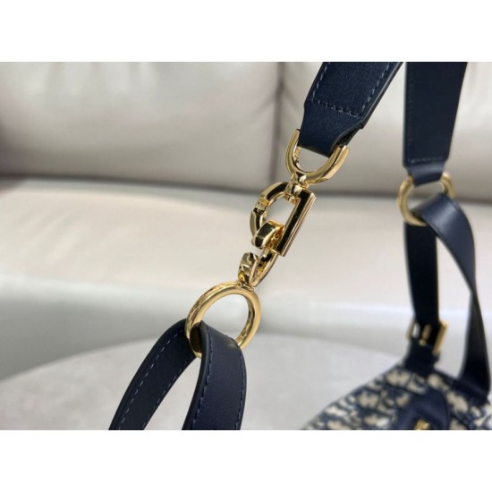 Replica Dior Small/Medium D-Journey Bag Dior Oblique Jacquard Blue
