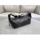 Dior Small/Medium D-Journey Flat Macrocannage Bag Crinkled Black