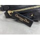 Dior Small/Medium D-Journey Flat Macrocannage Bag Crinkled Black