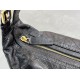 Dior Small/Medium D-Journey Flat Macrocannage Bag Crinkled Black