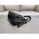 Dior Small/Medium D-Journey Flat Macrocannage Bag Crinkled Black