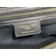 Dior Small/Medium D-Journey Flat Macrocannage Bag Crinkled Black