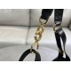 Dior Small/Medium D-Journey Flat Macrocannage Bag Crinkled Black