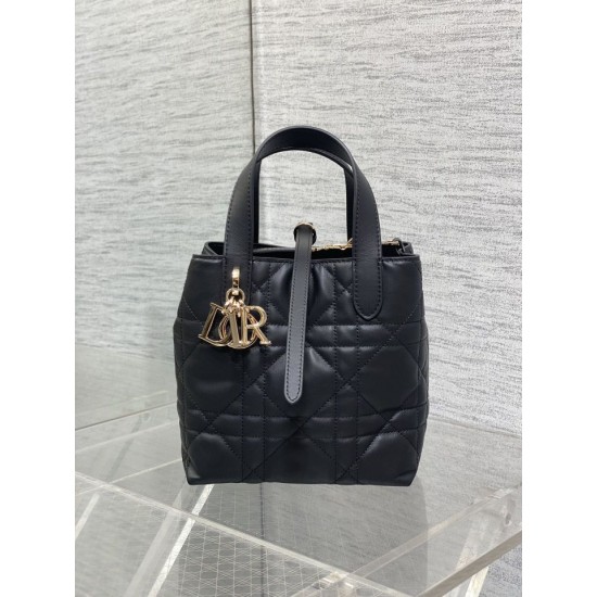 Replica Dior Small/Medium Dior Toujours Vertical Tote Bag Black
