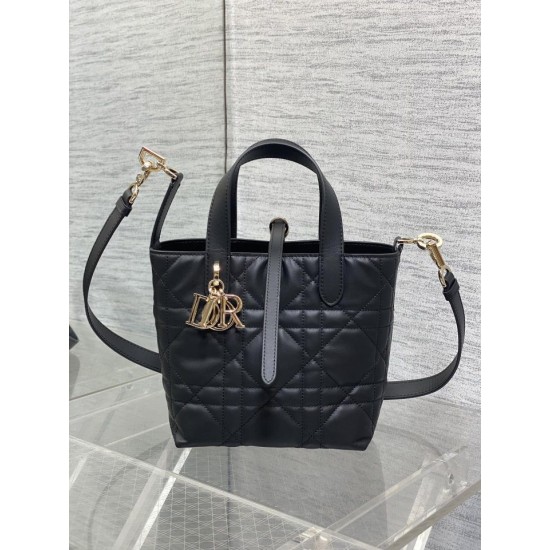 Replica Dior Small/Medium Dior Toujours Vertical Tote Bag Black