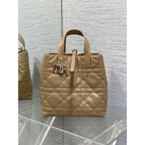 Replica Dior Small/Medium Dior Toujours Vertical Tote Bag Brown