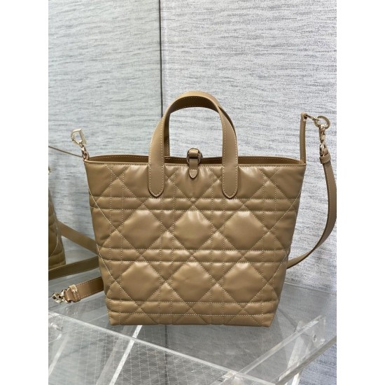 Replica Dior Small/Medium Dior Toujours Vertical Tote Bag Brown